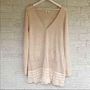 Moth x Anthropologie frill pocket cardi
